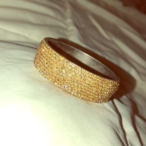 Swarovski Crystal Bangle Bracelet Golden